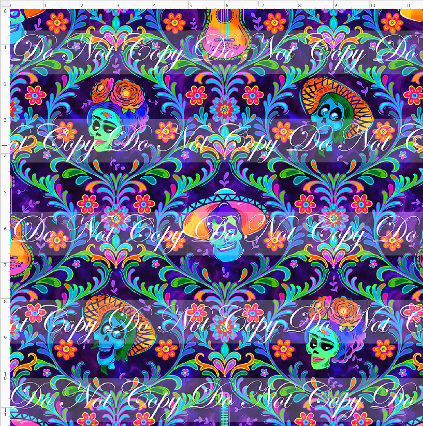 ALways Remembered - Damask - dark purple - regular scale
