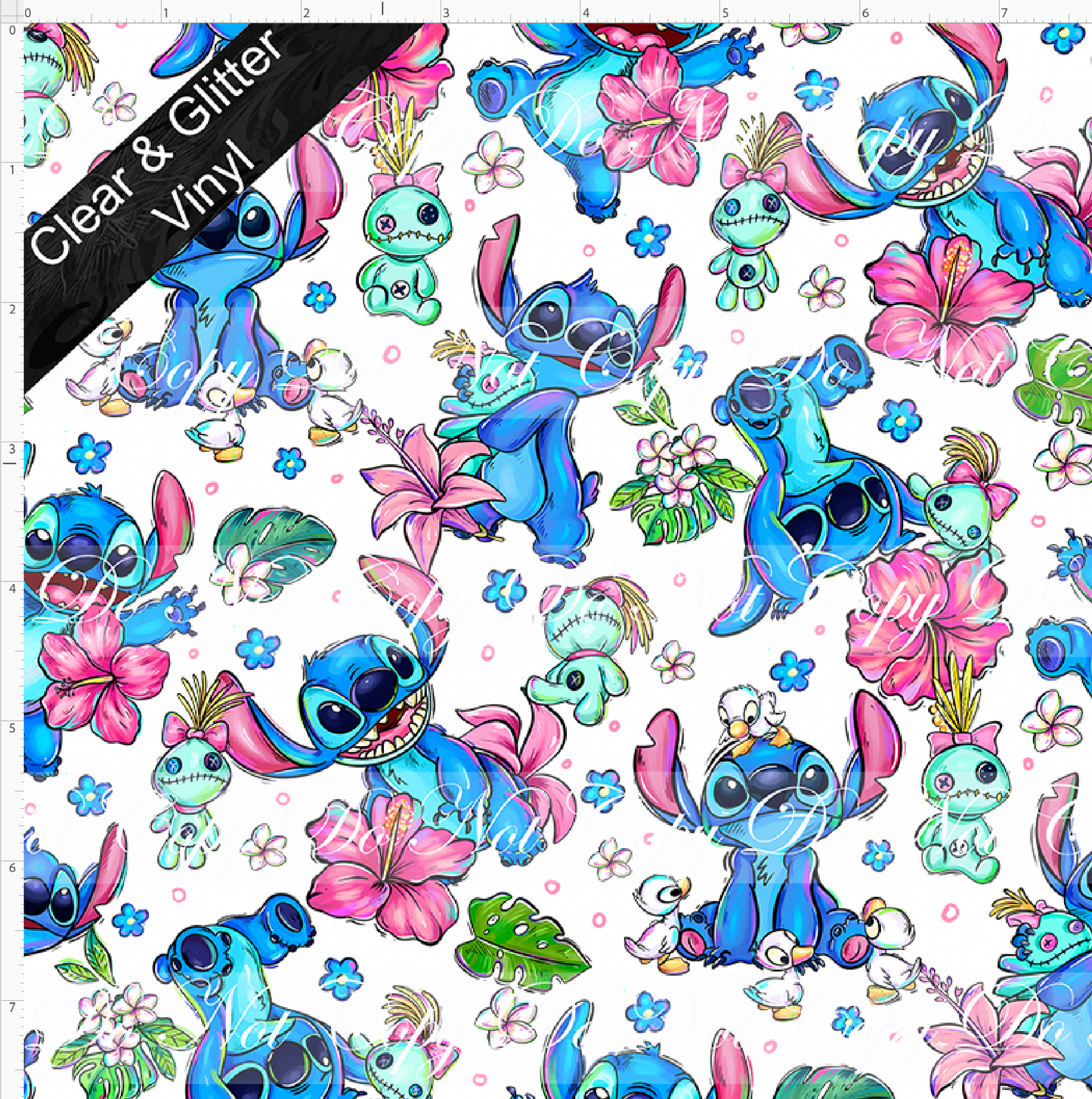 Aloha Adventures-626-Small Scale-CLEAR & GLITTER VINYL