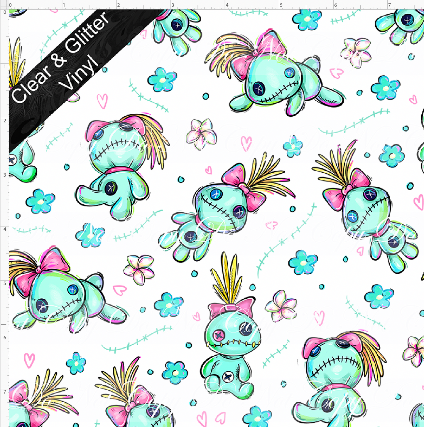 Aloha Adventures-sidekick-Small Scale-CLEAR & GLITTER VINYL