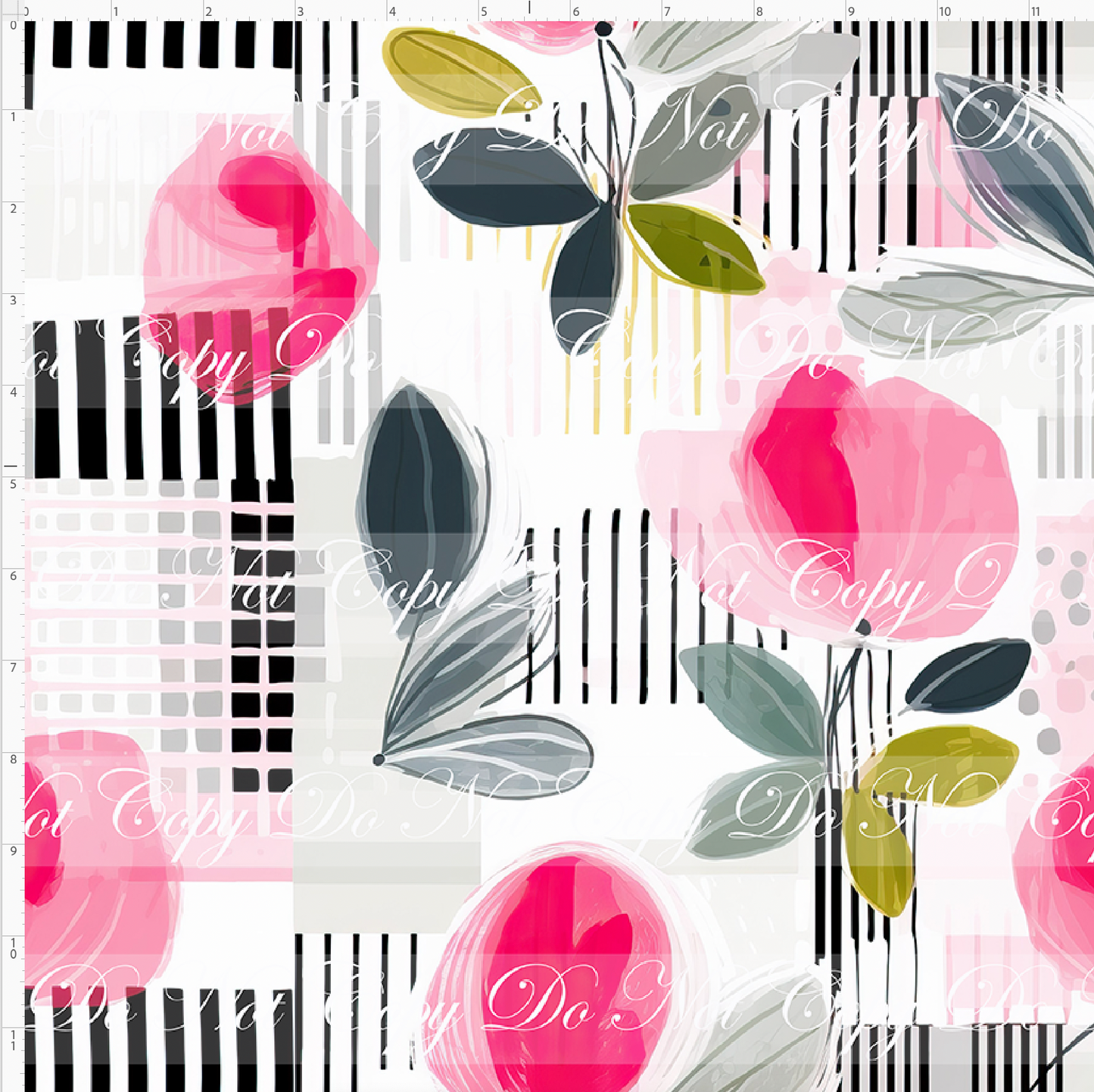 Bold Florals - Pink Tulips - REGULAR SCALE