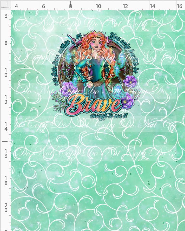 Brave at Heart - panel - sea foam - words - CHILD