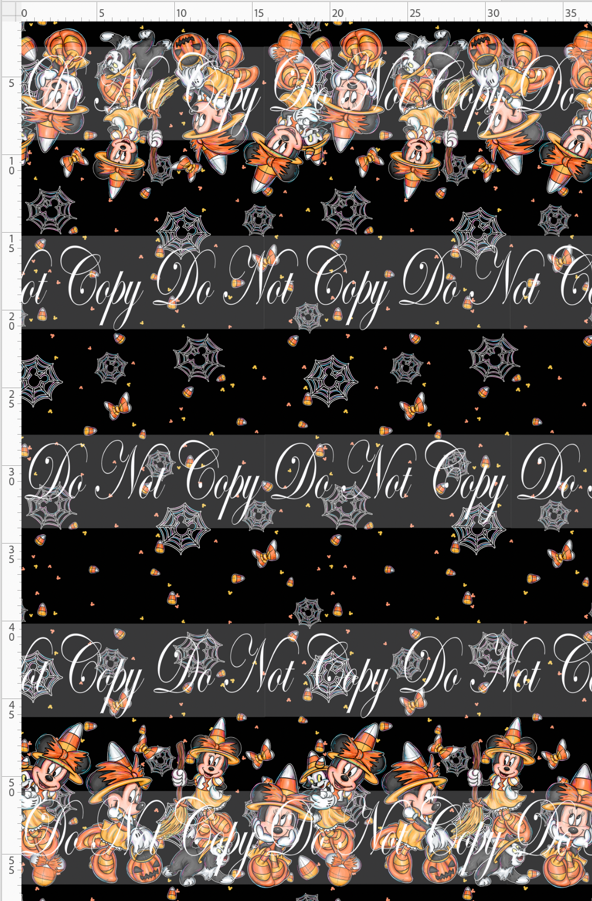 Candy Corn Mouse-double border-Black