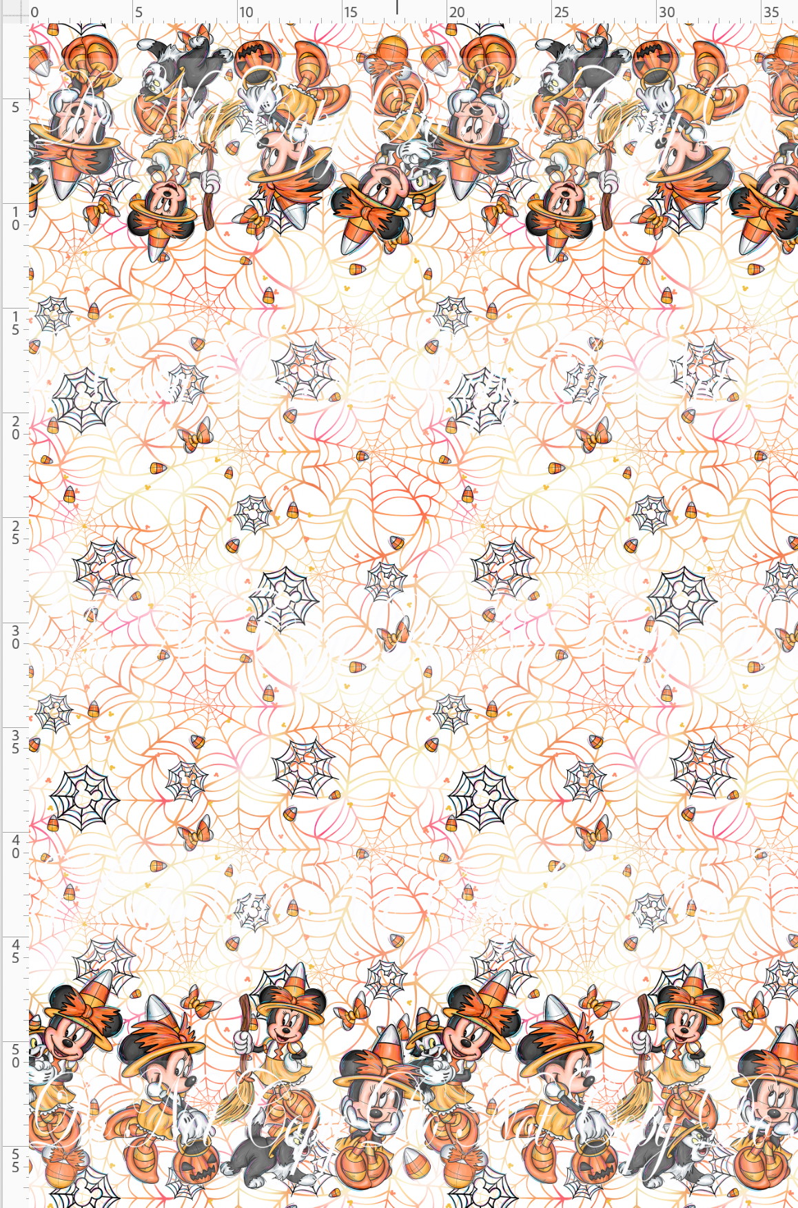 Candy Corn Mouse-double border-light