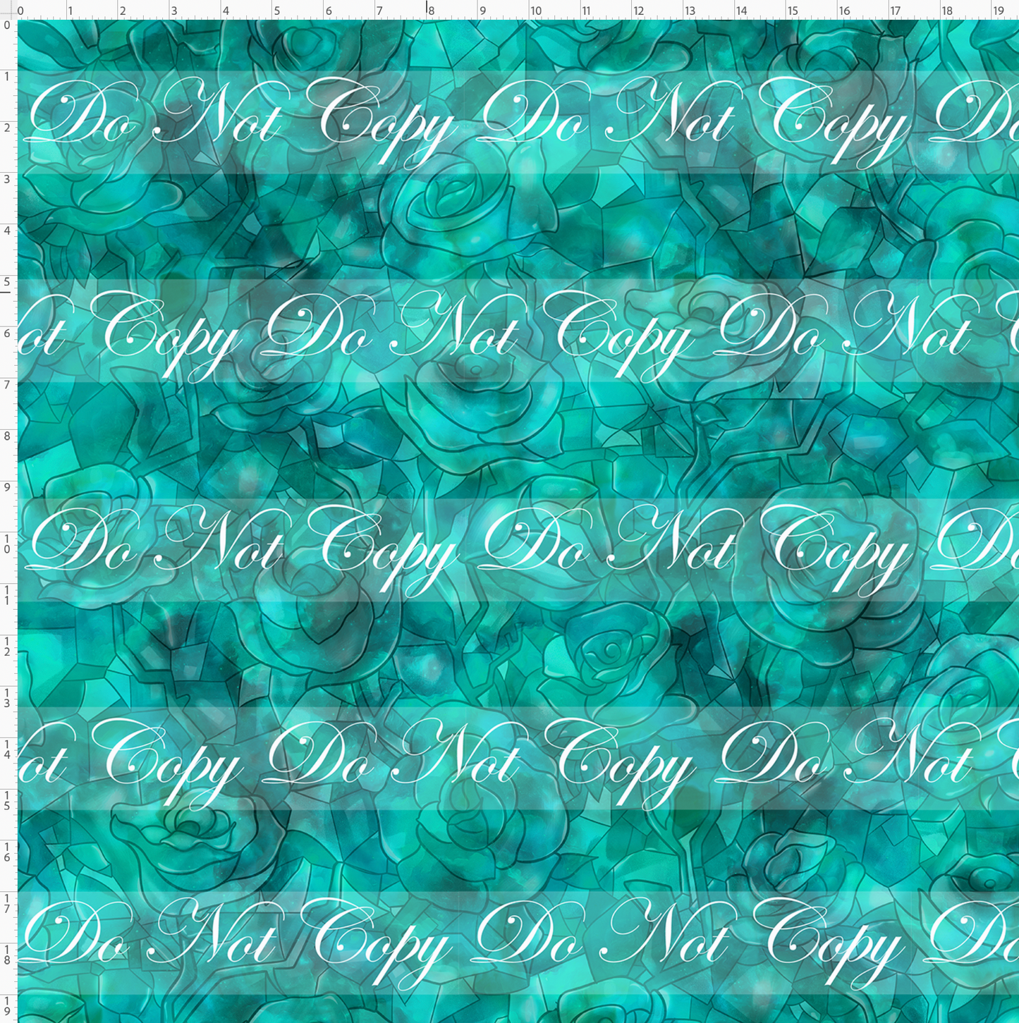 Castle of Roses - Background Stained Glass - Green