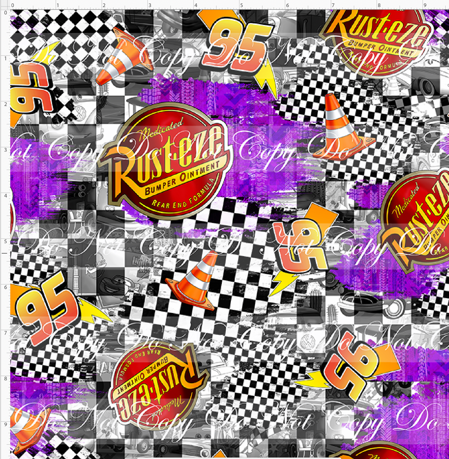 Cozy Cone Nights - Grunge checkered flag sponsor