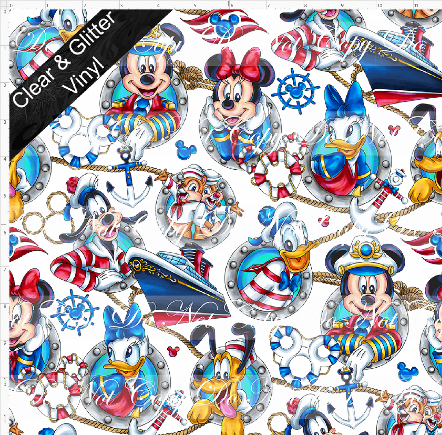 Cruise into Magic-Main-characters in port frames-CLEAR &GLITTER VINYL-small scale
