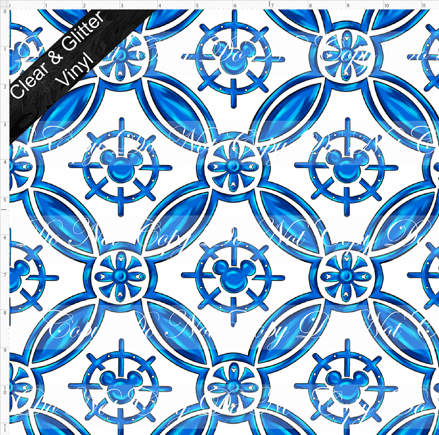 Cruise into Magic-coordinate-nautical mouse-CLEAR & GLITTER VINYL-regular scale