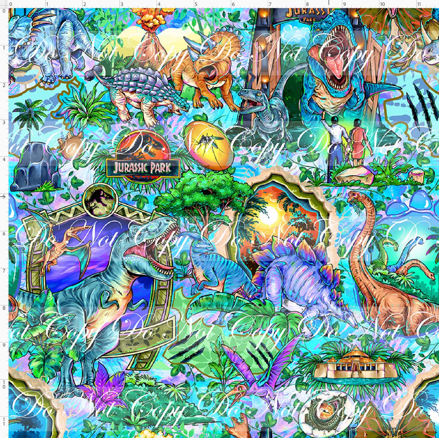 Dino Expedition - Dinos - light blue - regular scale