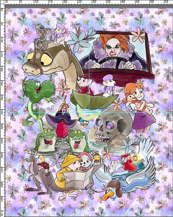 Down Under - Full Size Blanket Panel 58W x 72H