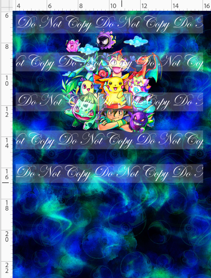 Elemental Critters - Panel - Popular group - Blue green background - child