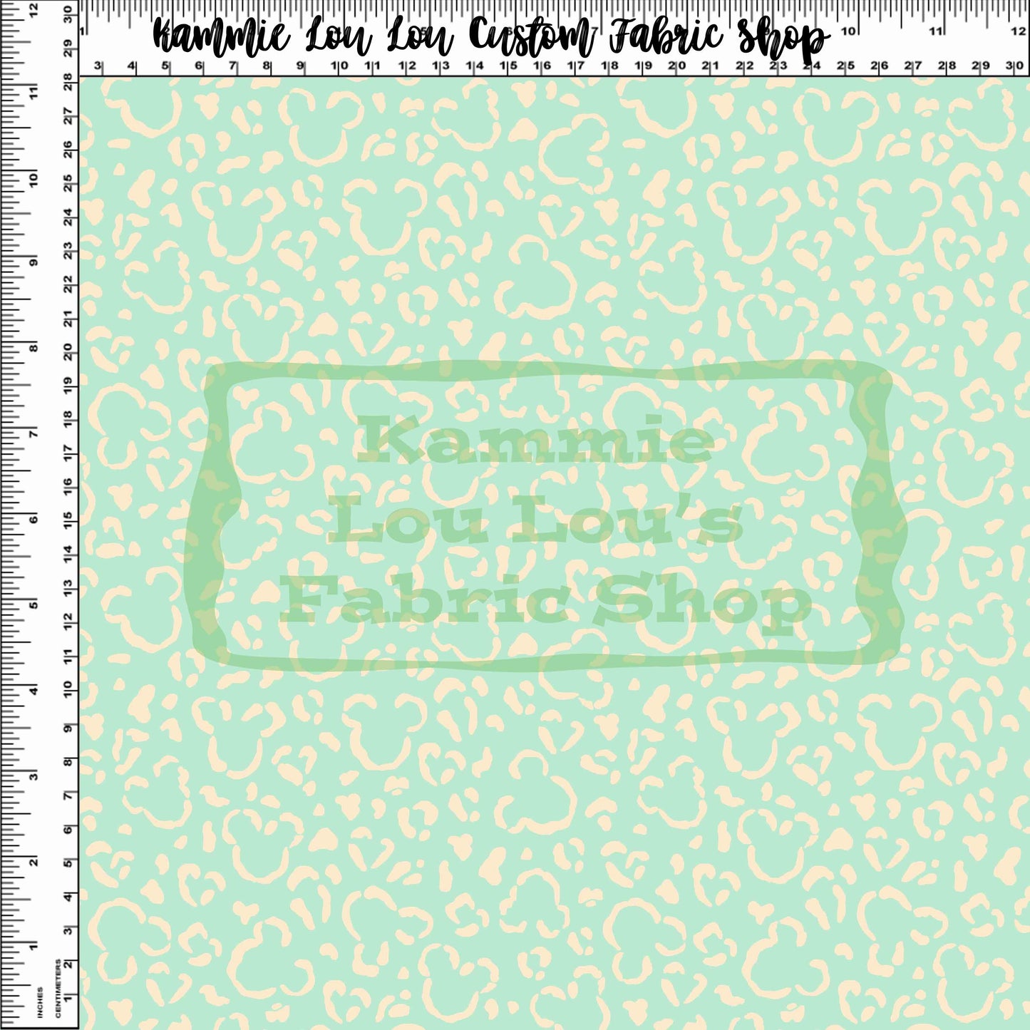 Endless Essentials - Wild Silhouettes - Tan on Mint - Small Scale