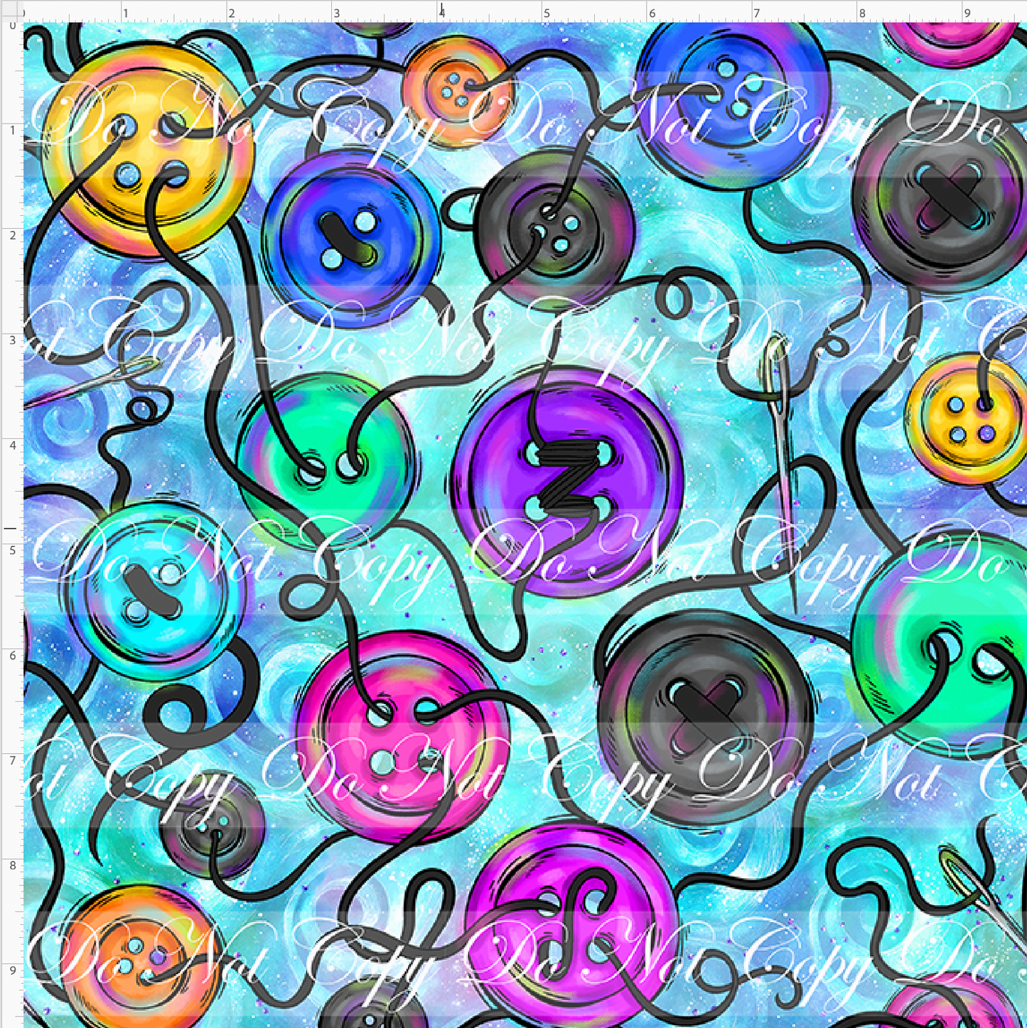 Eyes Sewn Shut - Buttons - Regular Scale