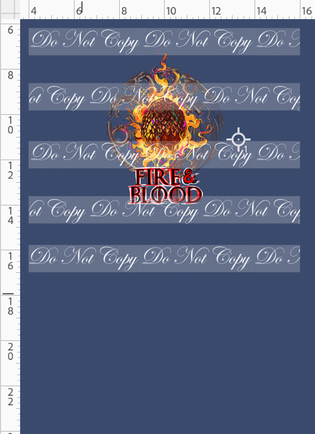Fire and Blood-Panel-Egg fire and blood-blue-child
