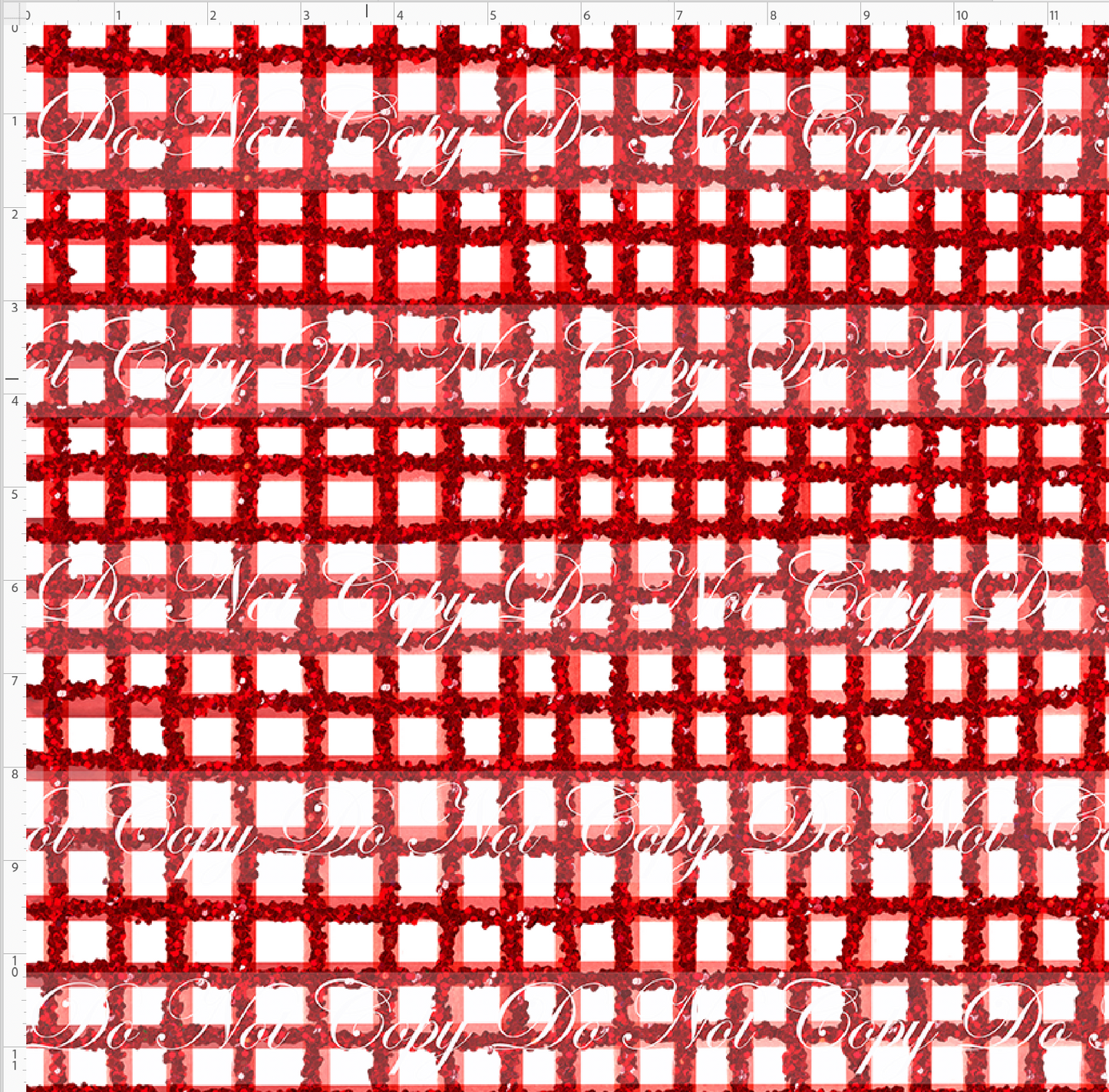 Flight of the Elephant - Glitter Gingham Red