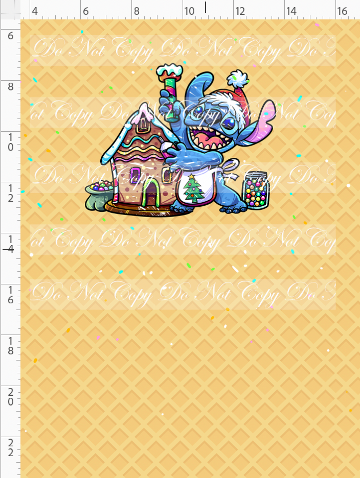 Gingerbread 626 - Panel - House - waffle - child