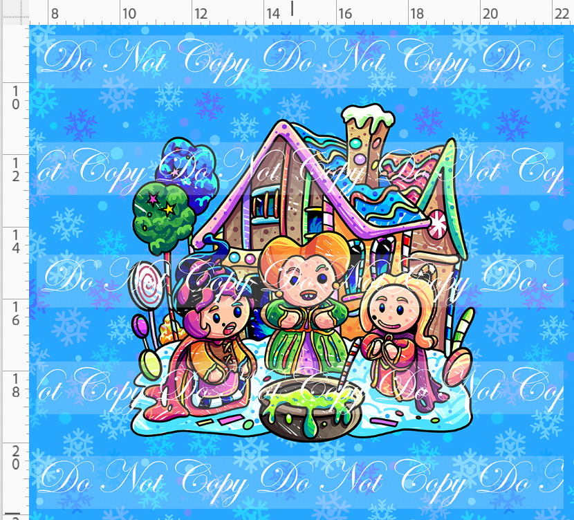 Gingerbread Villains - Panel - 3 witches - adult