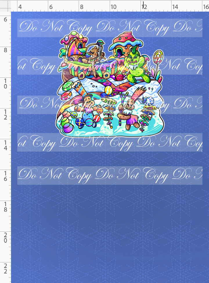 Gingerbread Whooville - Panel - Blue - child