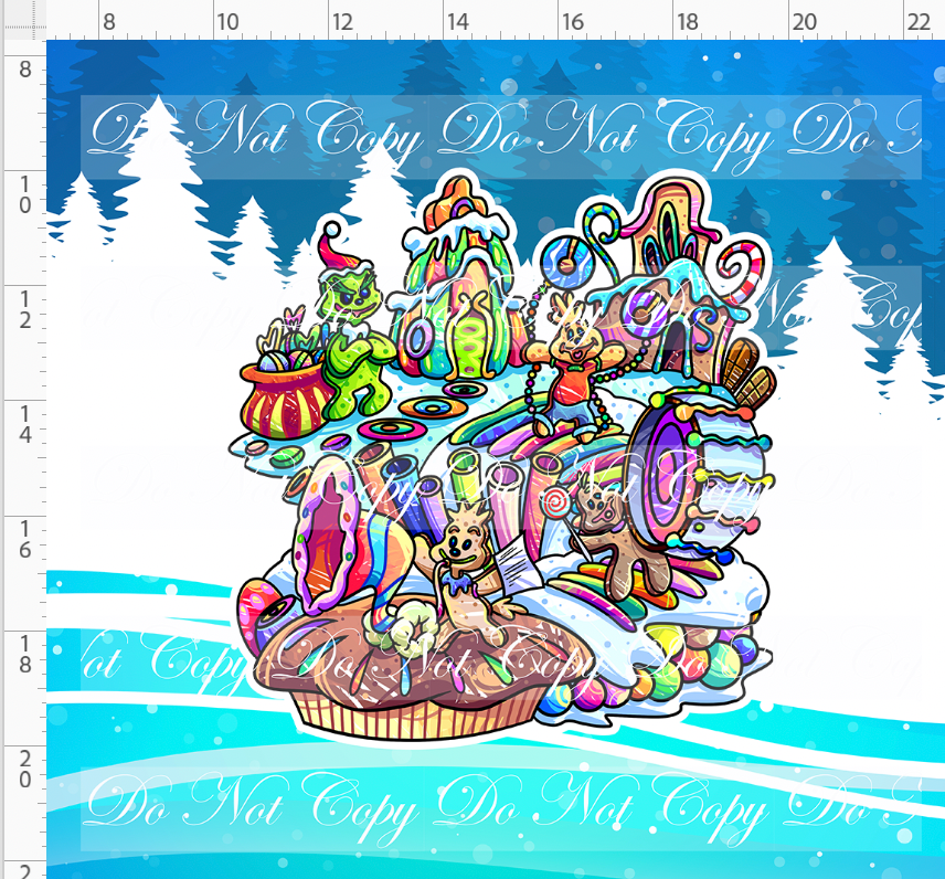 Gingerbread Whooville - Panel - wave - adult