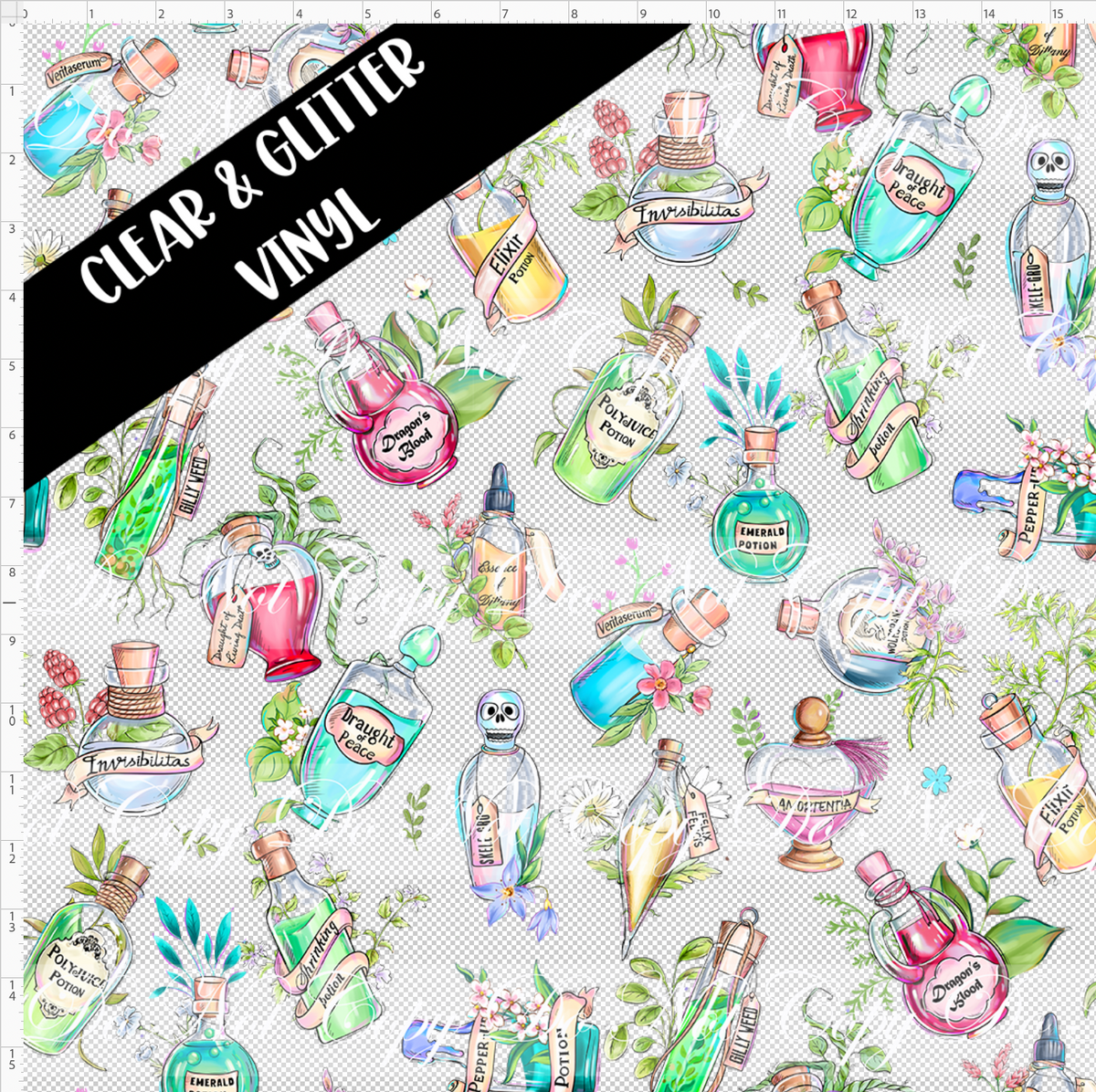 HP Magic-Potions-White-Regular Scale-CLEAR & GLITTER VINYL