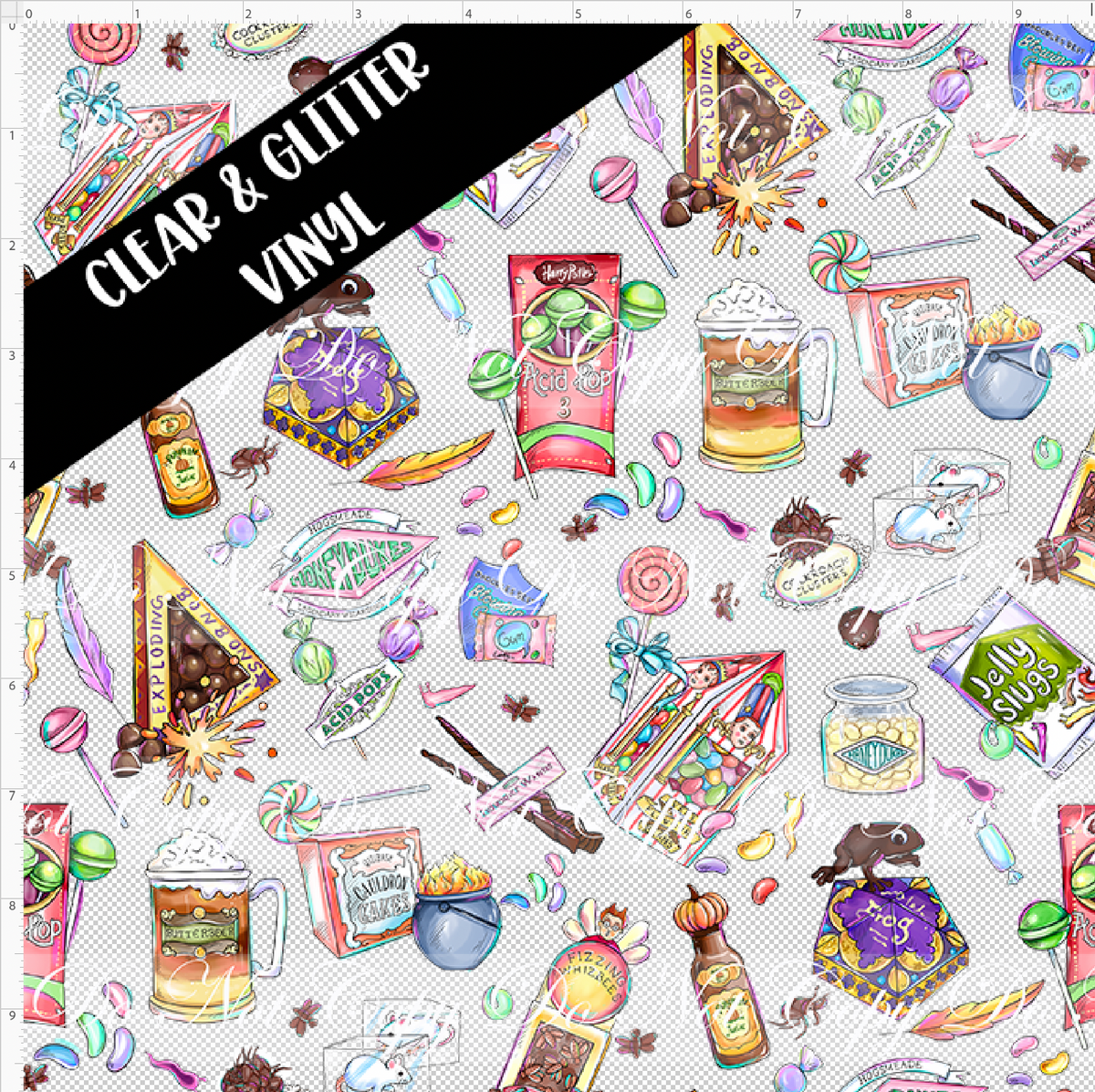 HP Magic-Snacks-Small Scale-CLEAR & GLITTER VINYL