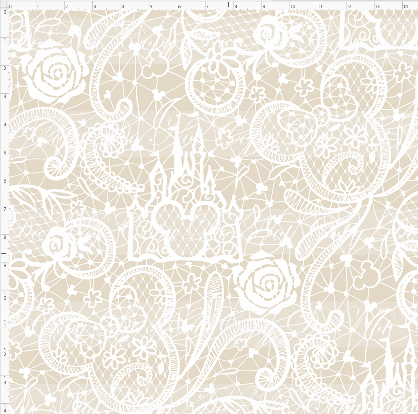 Happily Ever After Wedding-lace-beige white-large scale