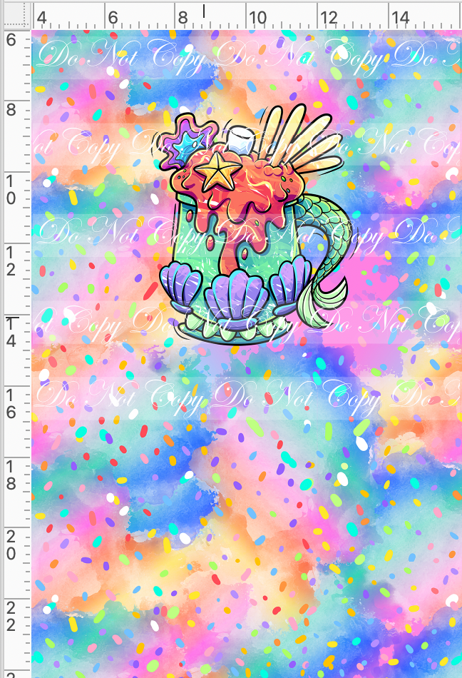 Hot Cocoa - Panel - Colorful - Mermaid cup - Child