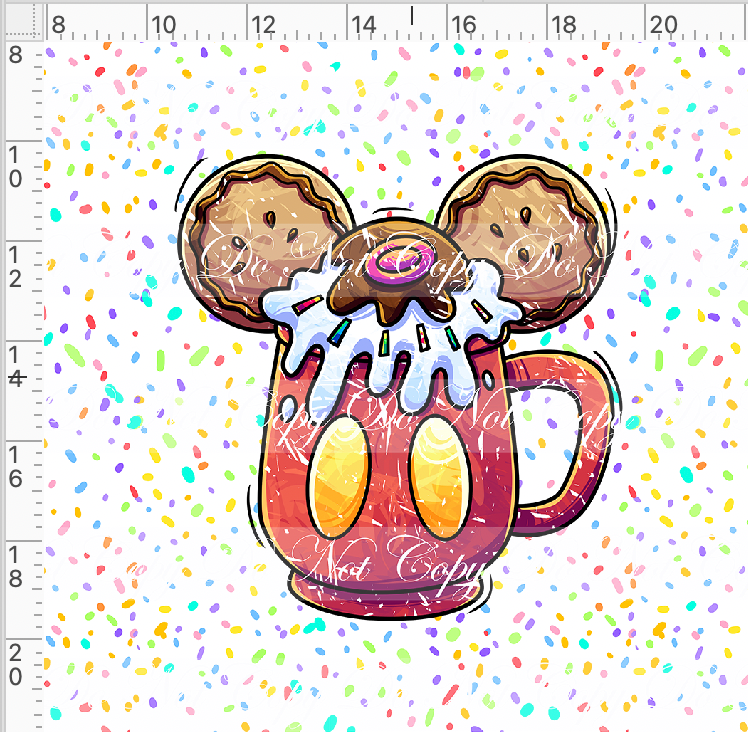 Hot Cocoa - Panel - White - Boy Mouse cup - Adult