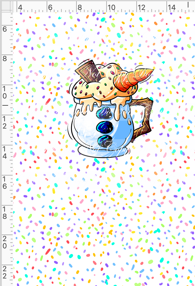 Hot Cocoa - Panel - White - Snowman cup - Child