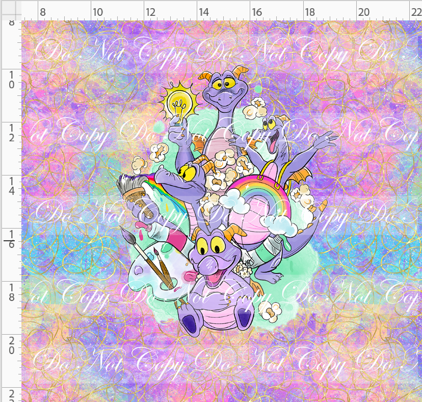 RETAIL LISTING: Imagination Dragon - Panel - Rainbow - ADULT