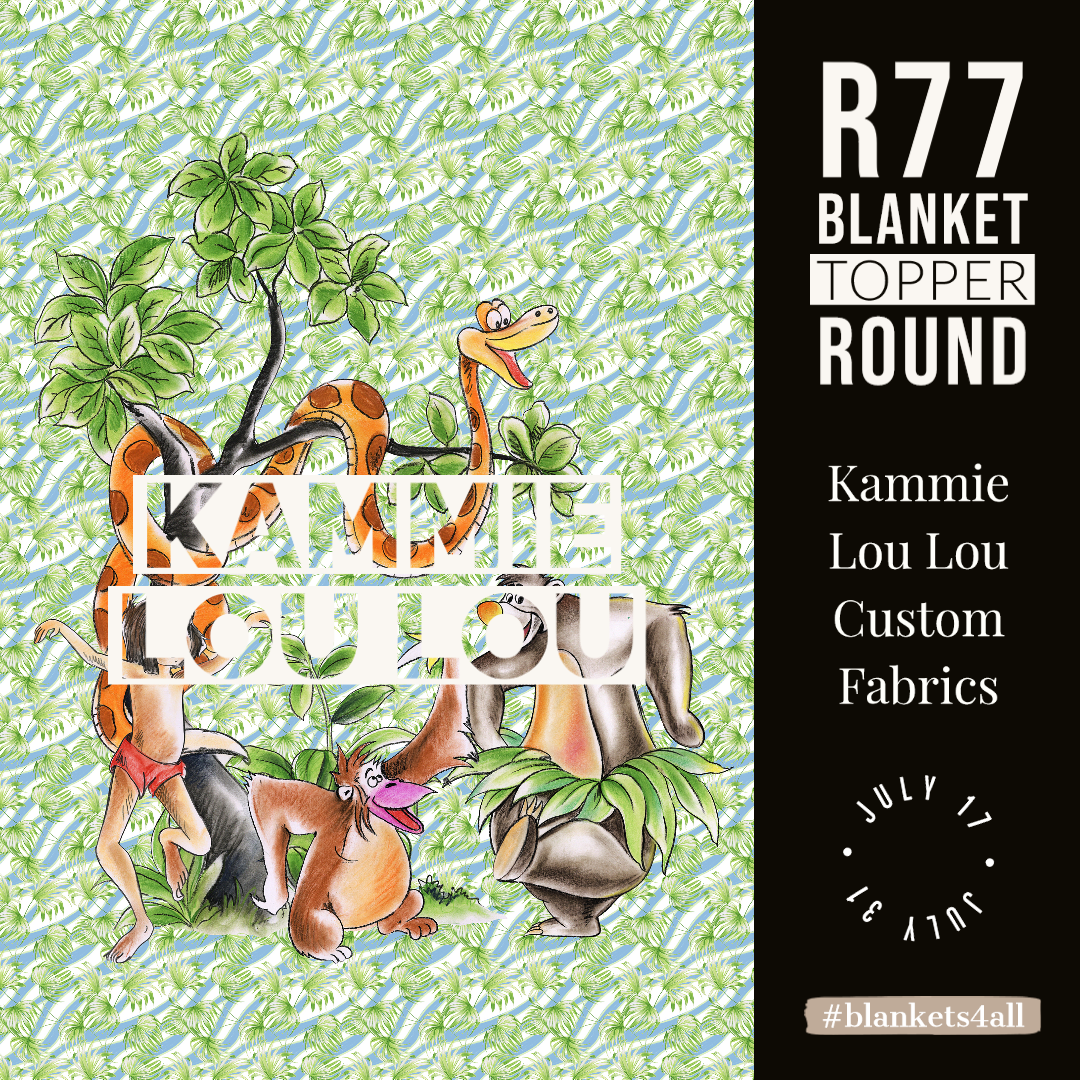 Jungle Friends - Full Size Blanket Panel 58W x 72H