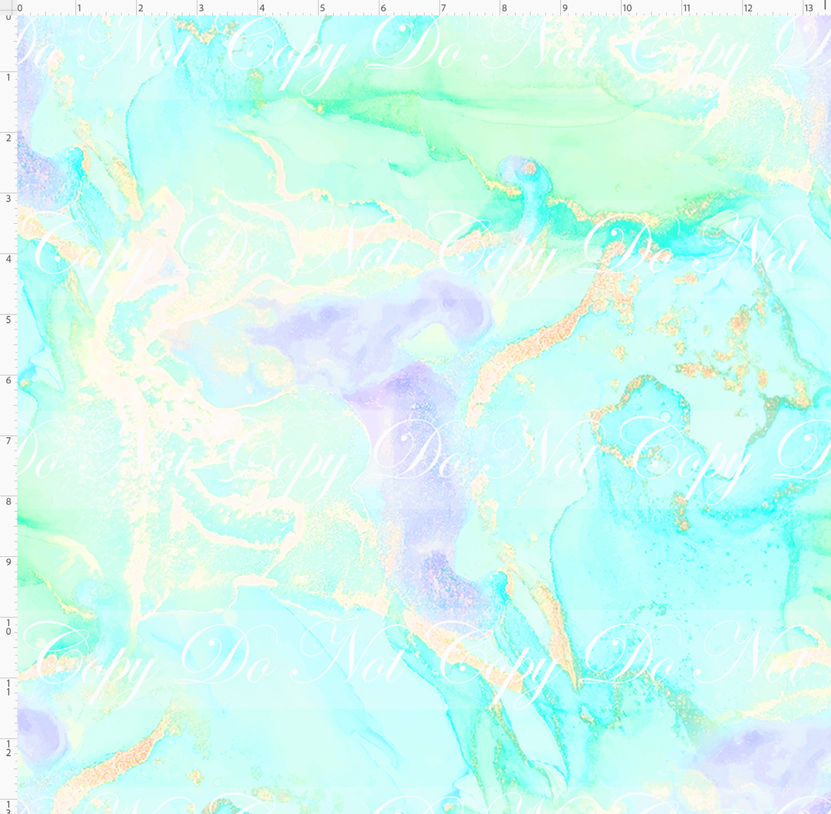 Karma & Chaos-Double Border-Background-green Blue