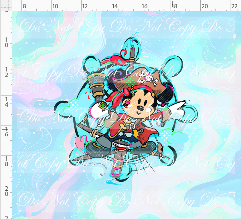 Kawaii Pirates - panel - Boy Mouse - pastel - ADULT