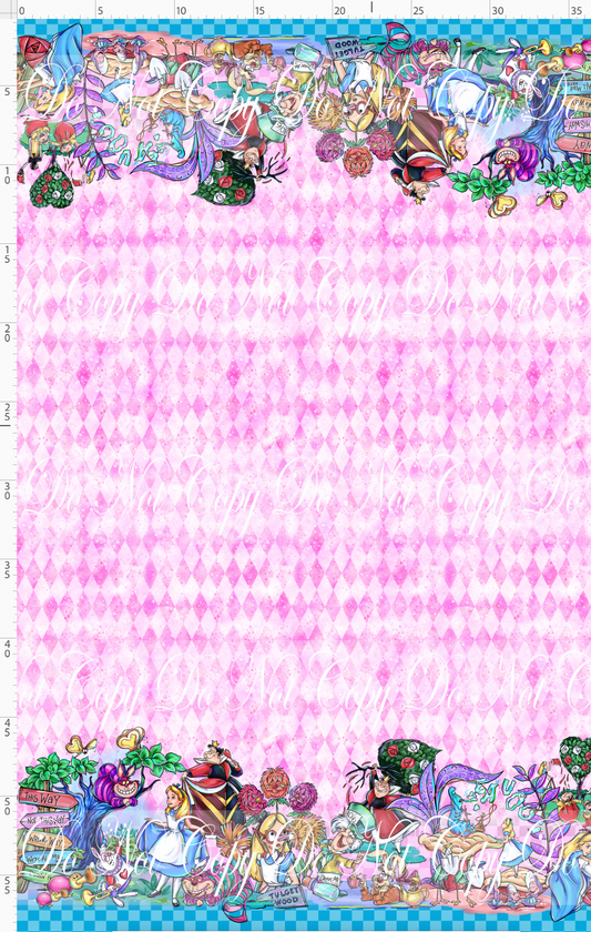 Lost in Wonderland-Double Border-pink