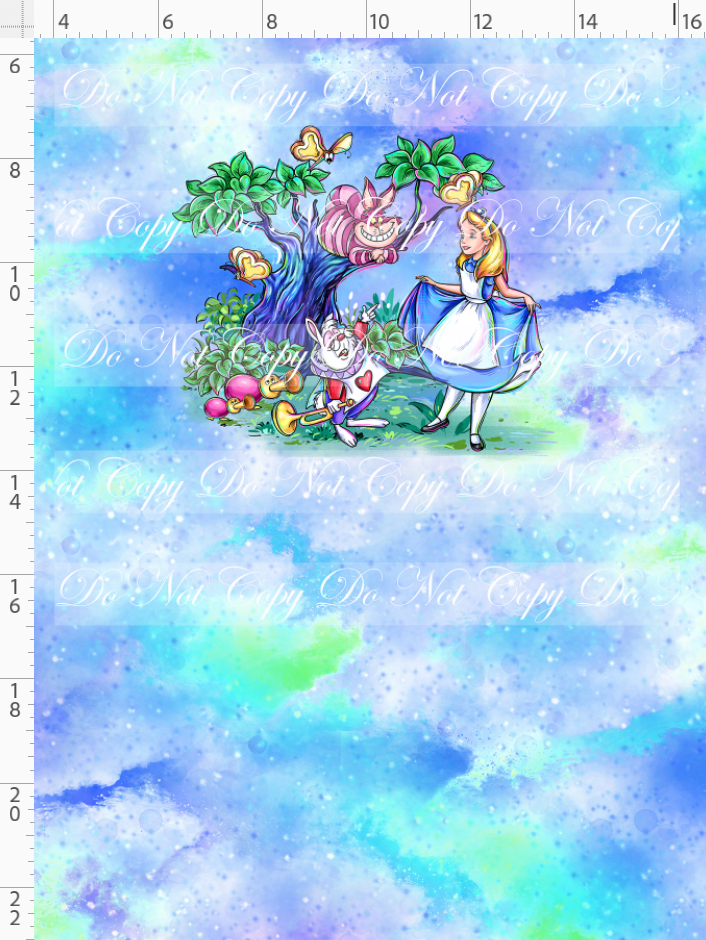 Lost in Wonderland-Panel-Main Character-blue green-child