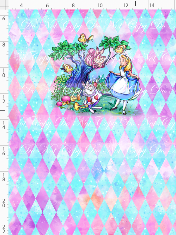 Lost in Wonderland-Panel-Main Character-pink blue-Child