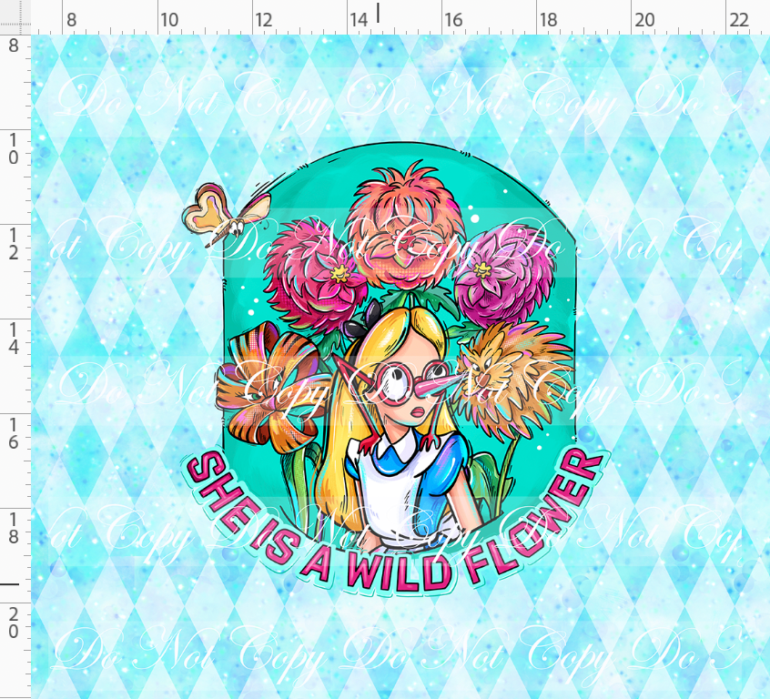 Lost in Wonderland-Panel-wildflower-blue-adult