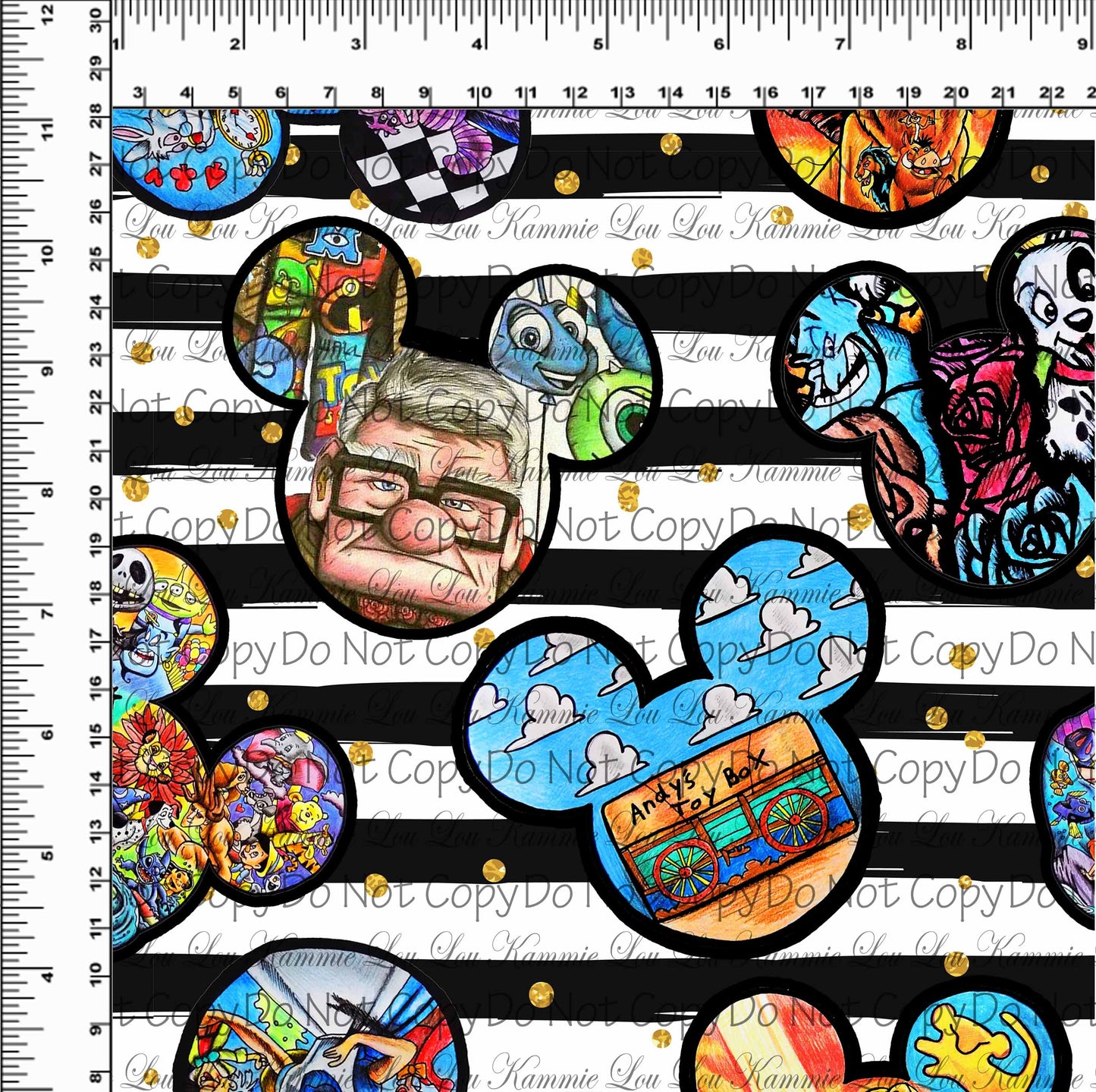 Magic Art - Art Heads - BW Stripe