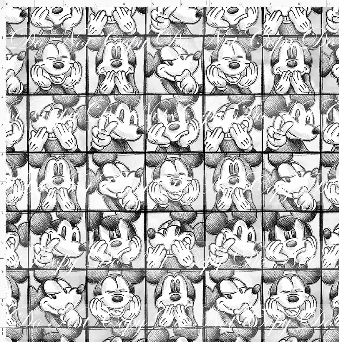 Monochrome Magic - Mouse Faces - Regular Scale - BW