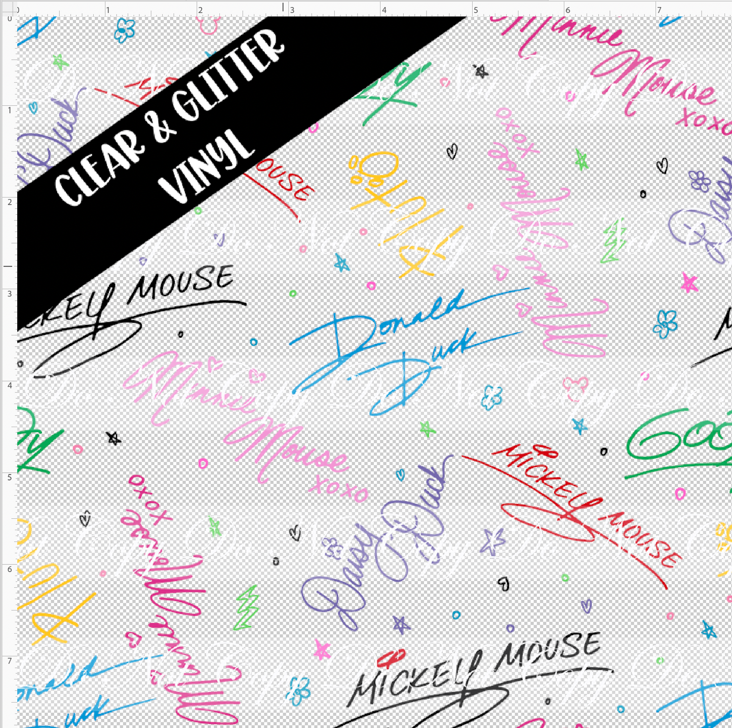 Mouse Pop-Signatures-small scale-CLEAR & GLITTER VINYL