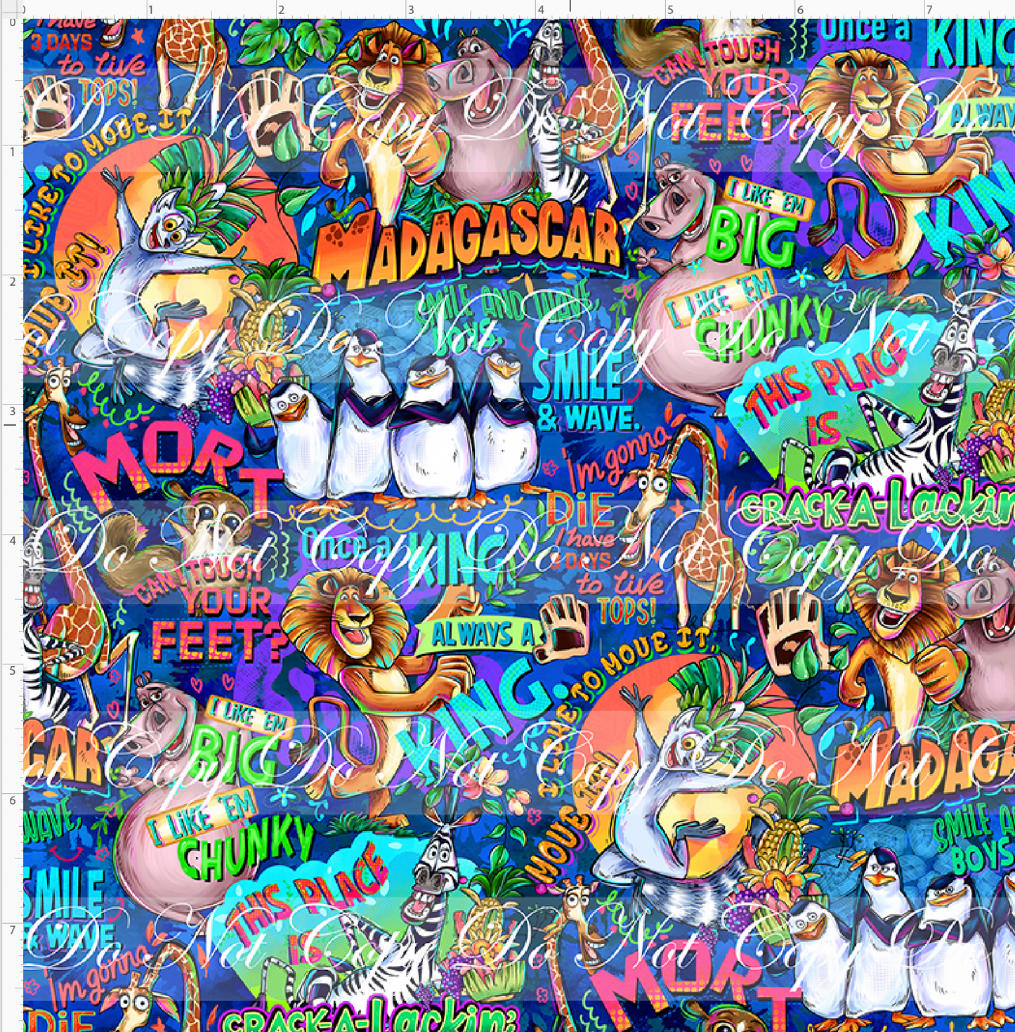 Move It Move It - Words - blue purple - small scale