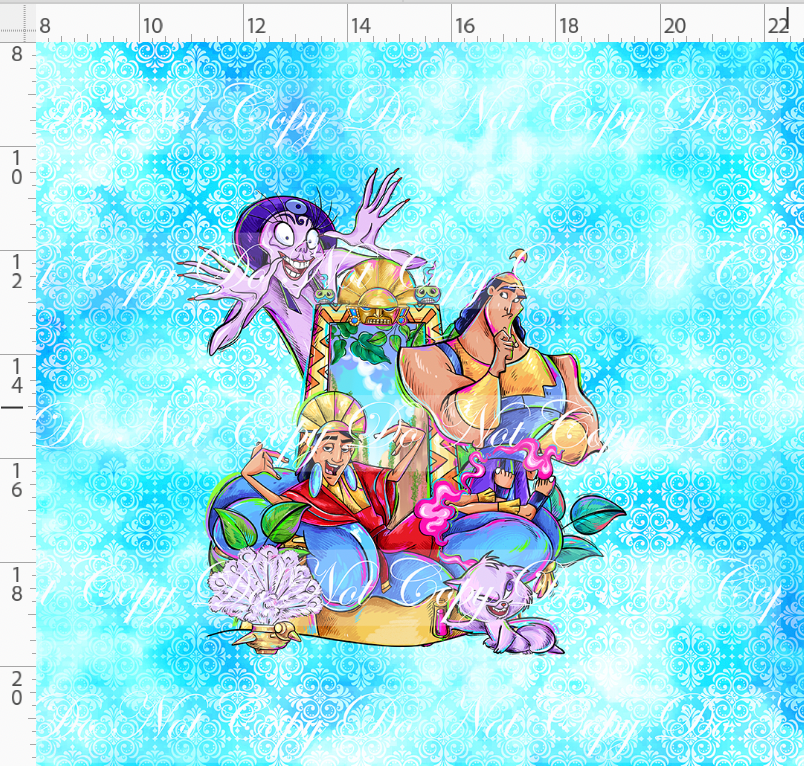 No Touchy - panel - blue - adult