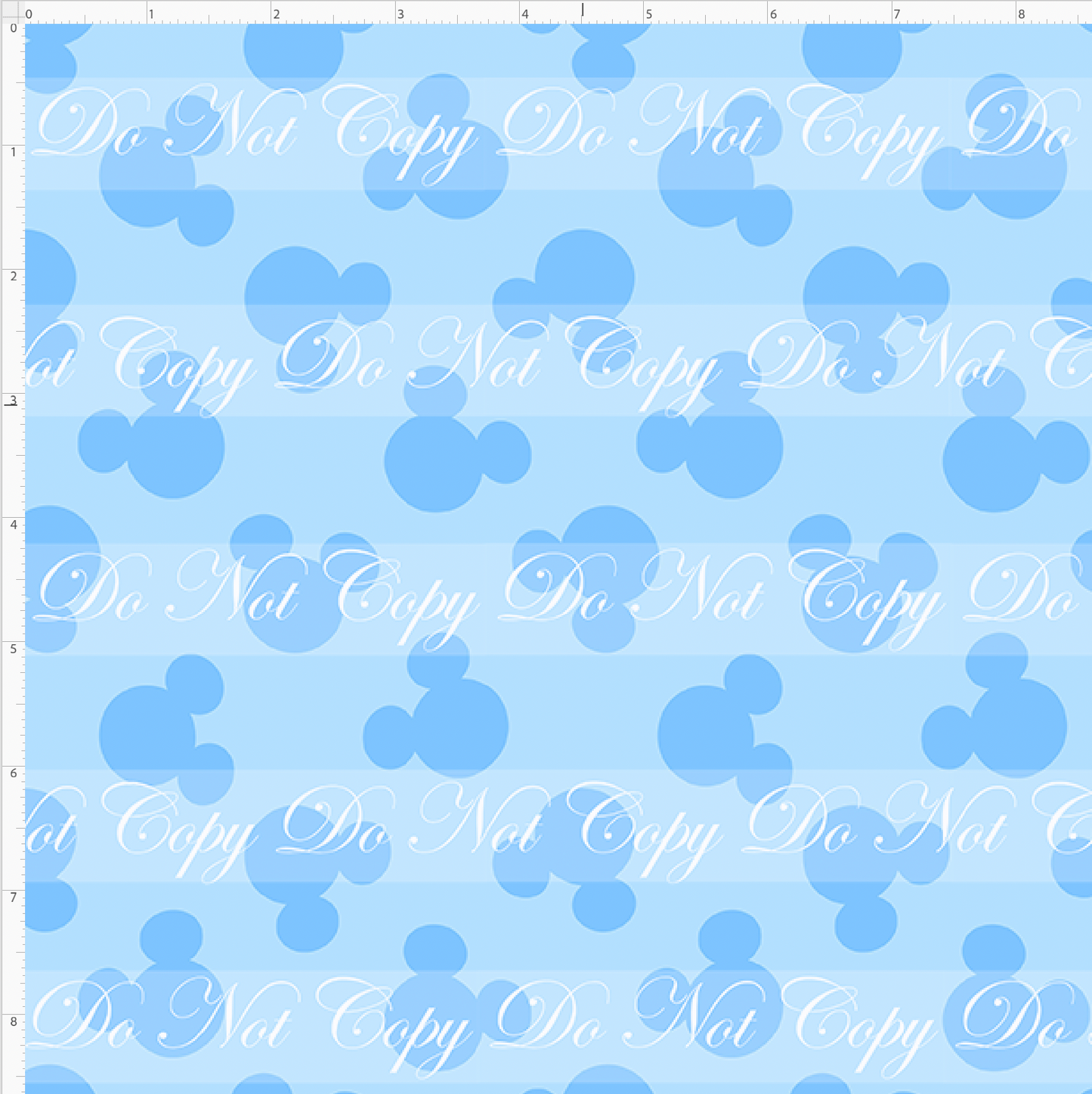 Pastel Mouse Heads - Blue