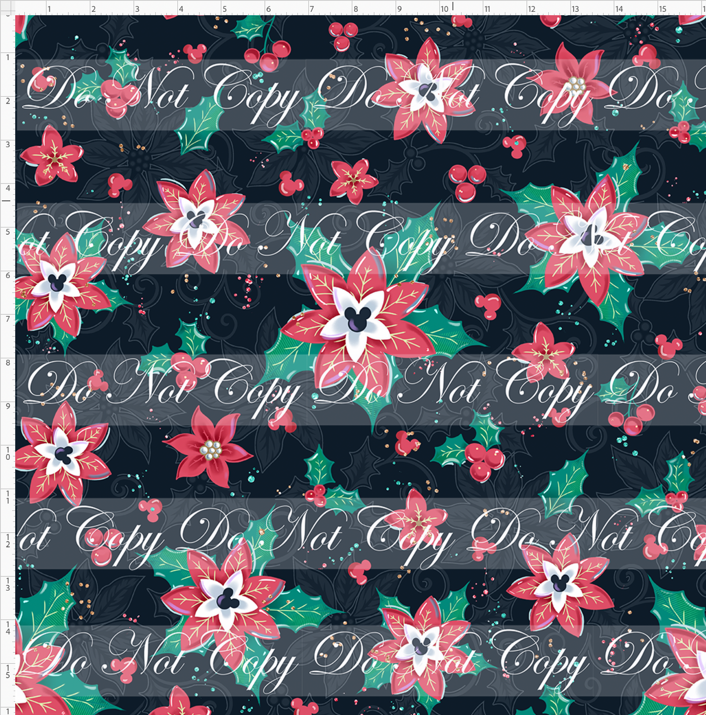 Poinsettia Mouse-Poinsetta-Black-Large Scale