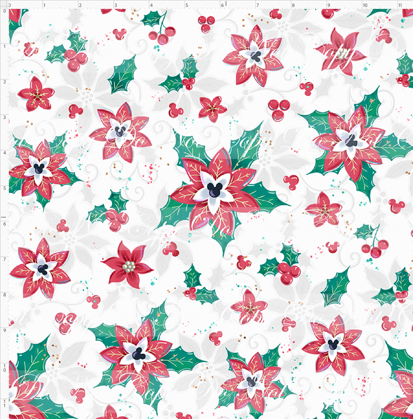 Poinsettia Mouse-Poinsetta-White-Regular Scale