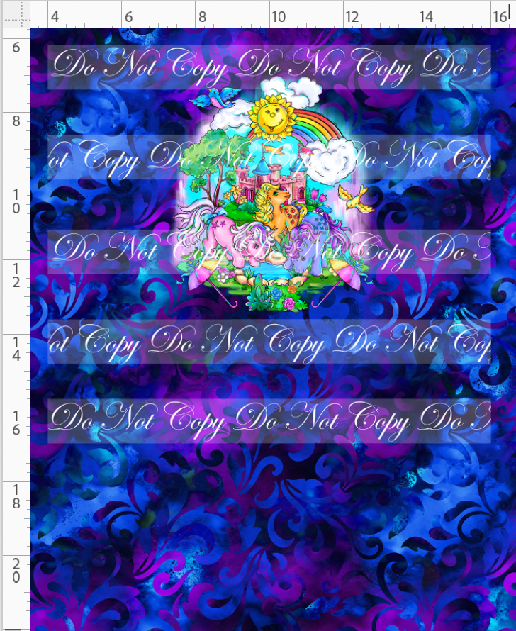 Pony Pals - panel - navy - child