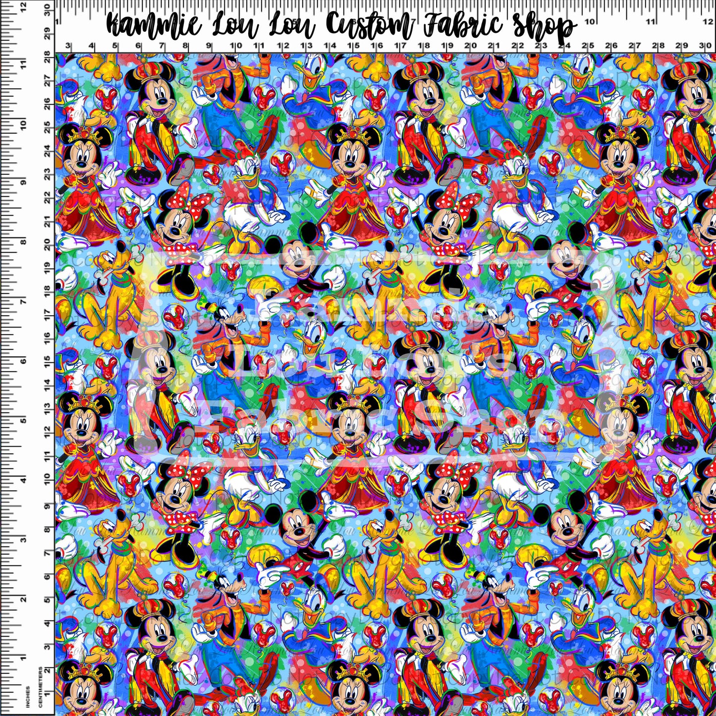 Colorful Mouse - Main Design - Lt Blue - Small Scale