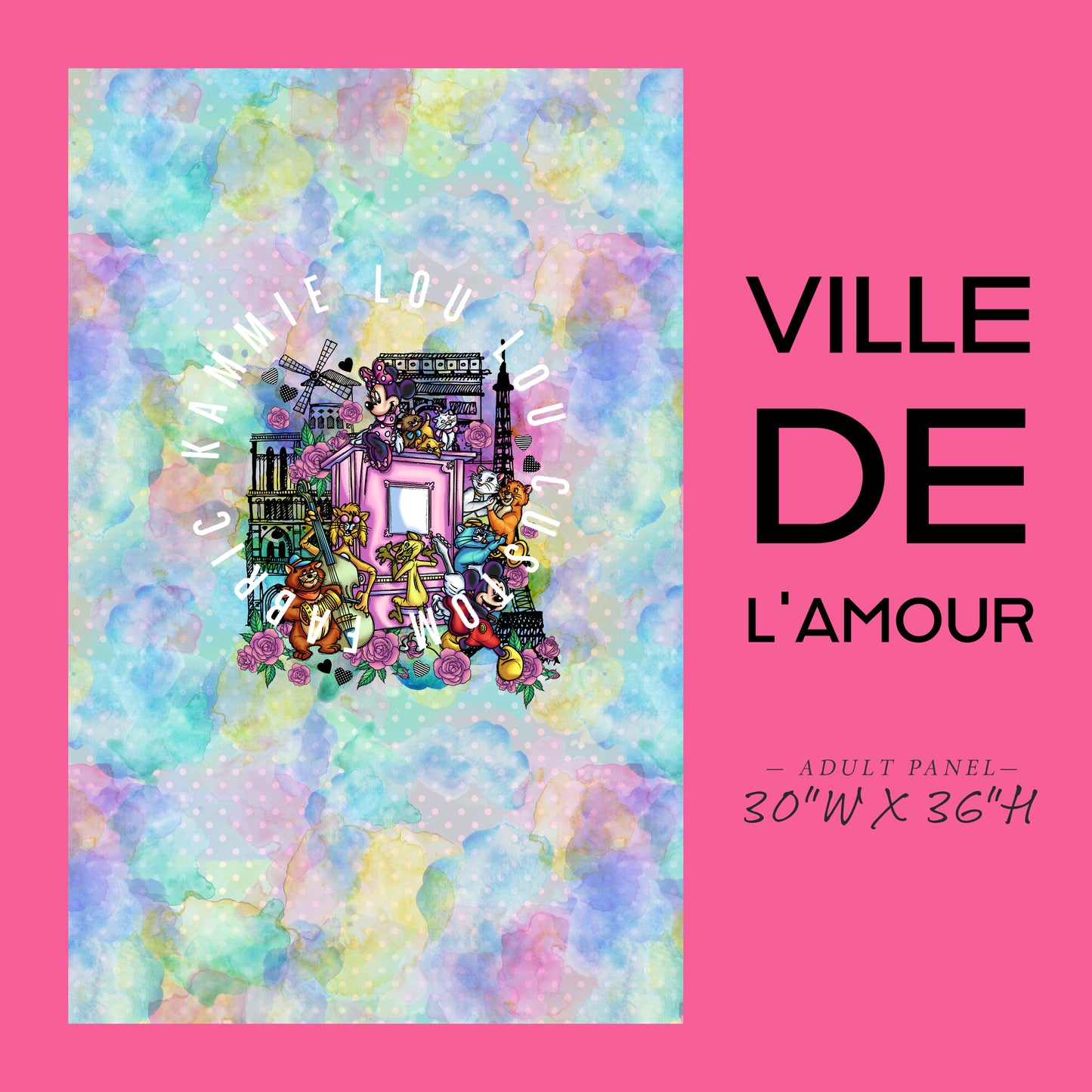 Ville De L'Amour - Panel - ADULT - Watercolor