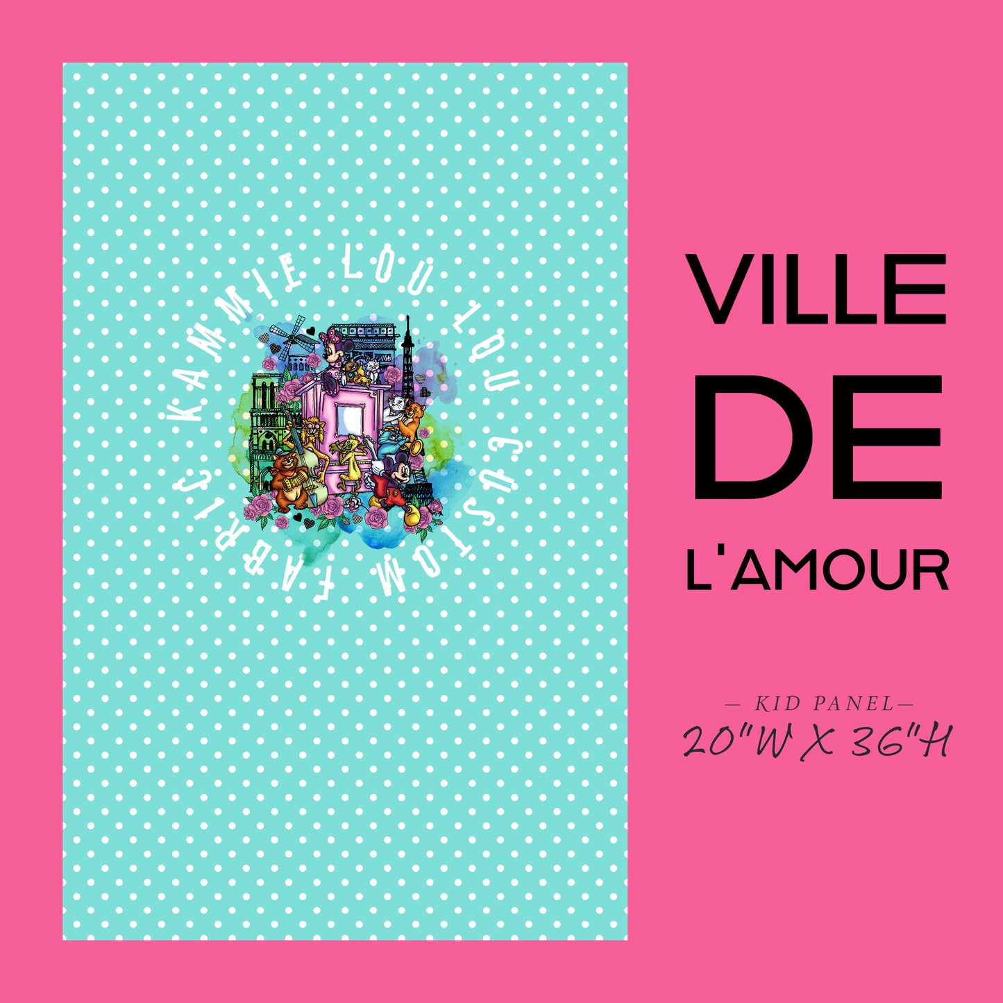 Ville De L'Amour - Panel - Child - Teal