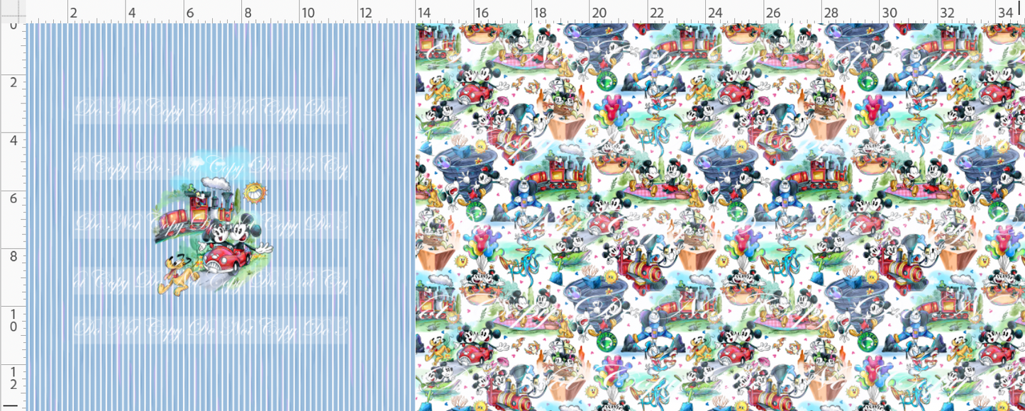 Railroad Adventures-Stripe-white main-Bag Maker Roll-max of 6x4 graphic-small scale main