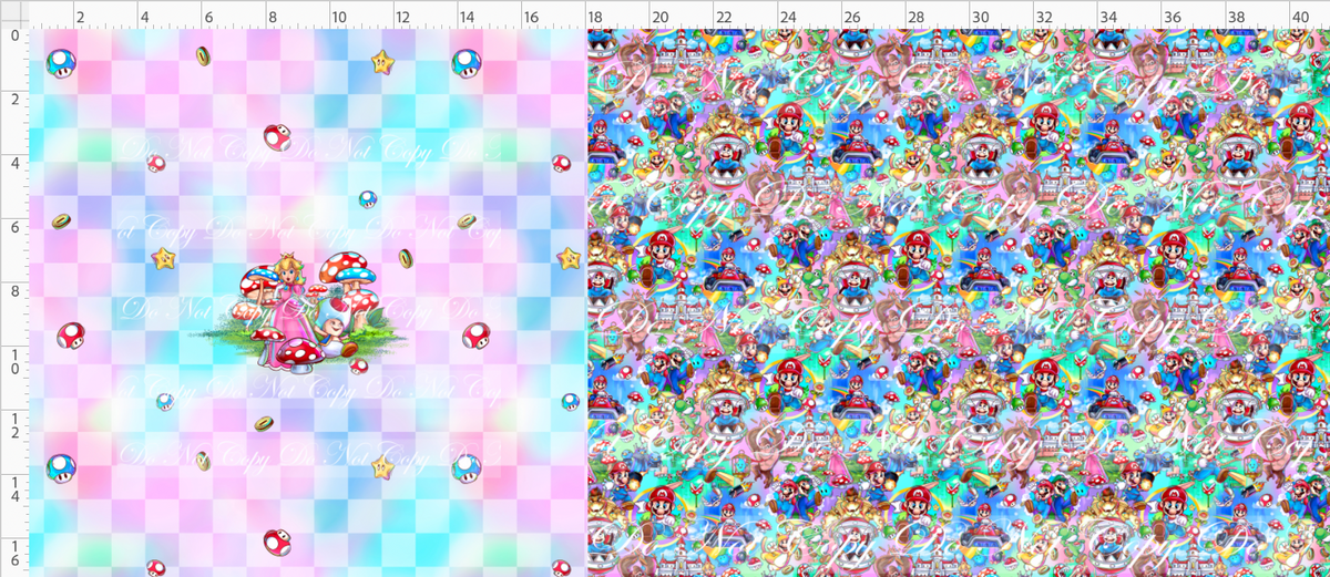 Rainbow Road Ruch-princess-checkered-Bag Maker Roll-small scale 6x6 max image